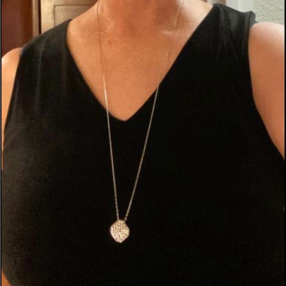 2 in 1 BEAUTIFUL NWT WHBM CONVERTIBLE DOUBLE PENDANT NECKLACE. Silver tone. - Picture 2 of 8